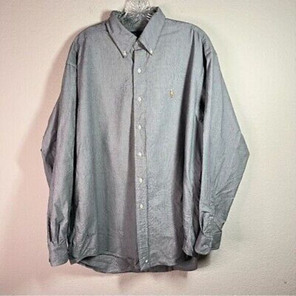 Ralph Lauren Blake” 100% cotton button down shirt size‎ large - Picture 1 of 5
